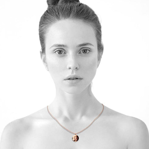 Solid 925 Sterling Silver Initial Alphabet Personalised Disc Necklace